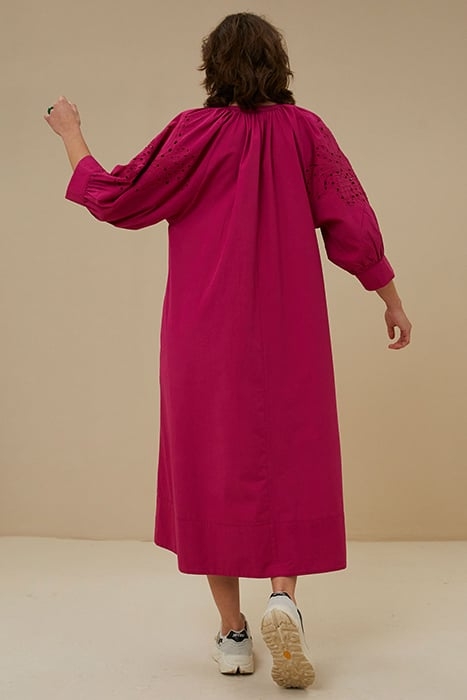 JESSIE POPLIN DRESS FUCHSIA 2