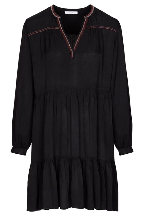 NOMI EMBROIDERY DRESS JET BLACK 3