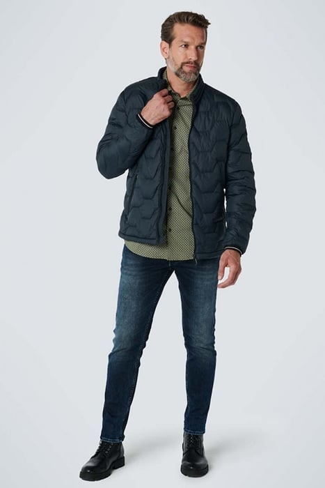 JACKET SHORT FIT PADDED CARBON BLUE 4