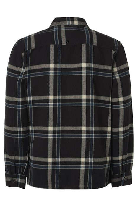 OVERSHIRT BUTTON CLOSURE CHECK BLACK 6