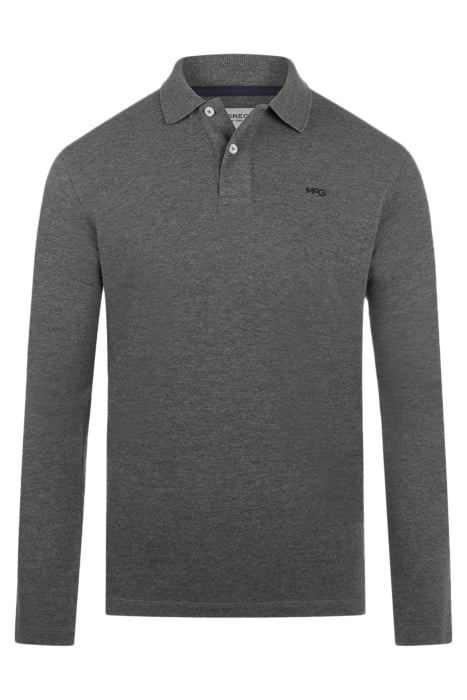 L/S POLO DARK GREY MELANGE 1