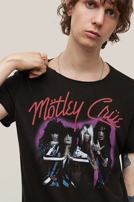 SS RAW EDGE TEE VINTAGE WASH - MOTLEY CRUE PURPLE BLACK 5