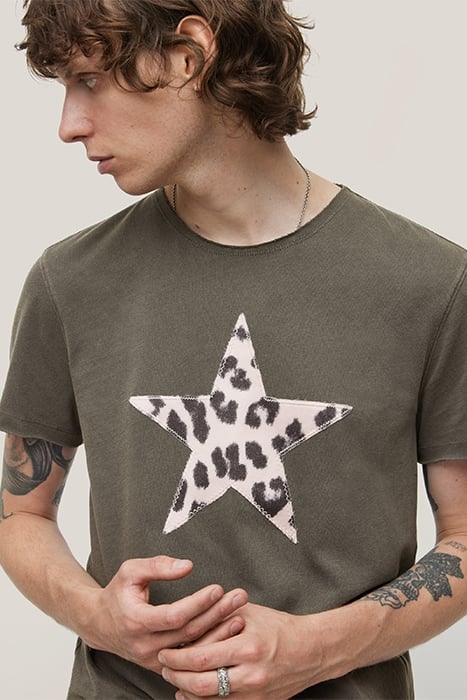 SS RAW EDGE TEE - CHEETAH STAR COAL 5