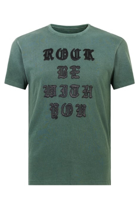 SS RAW EDGE TEE - ROCK BE WITH YOU DARK MOSS 4