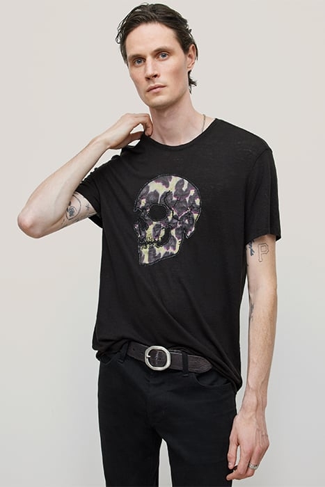 SS CREW TEE - CHEETAH SKULL BLACK 1