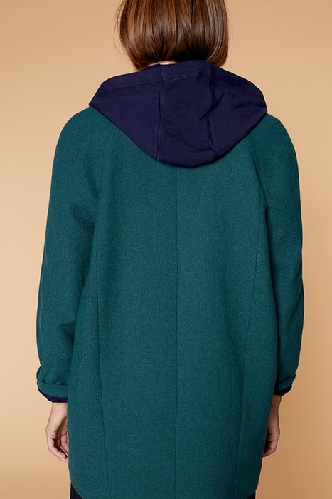 DECLAN - COAT WITH REMOVABLE FLEECE HOOD CHLOROPHYLL 2