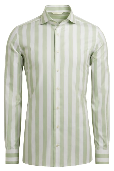 GREEN STRIPED EXTRA SLIM FIT SHIRT 8