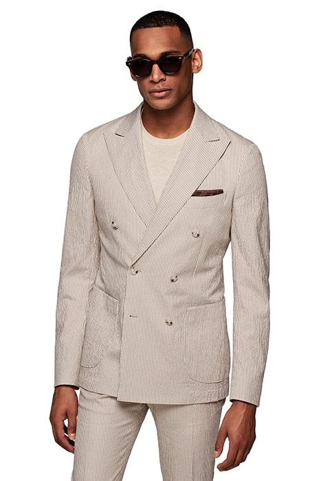 LIGHT BROWN STRIPED HAVANA SUIT 3