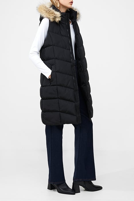 FUR CHEV MIX GILET M BLACK 2