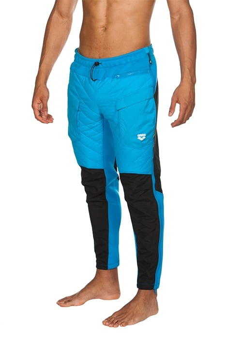 HALF-QUILTED PANT CYAN BLACK 4