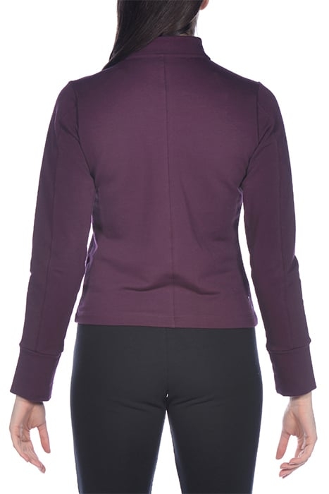 W ASYMMETRIC F/Z JACKET RED WINE 3
