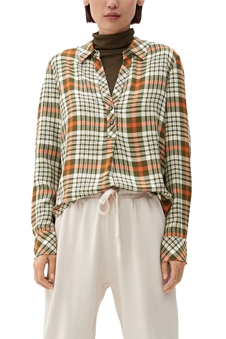 BLOUSES LONGSLEEVE GREEN CHECK 2