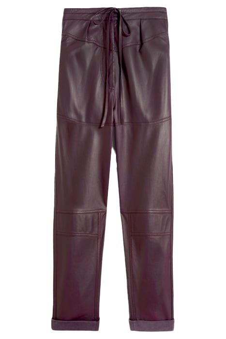 HOSHO LEATHER PANT IN PURPLE 5
