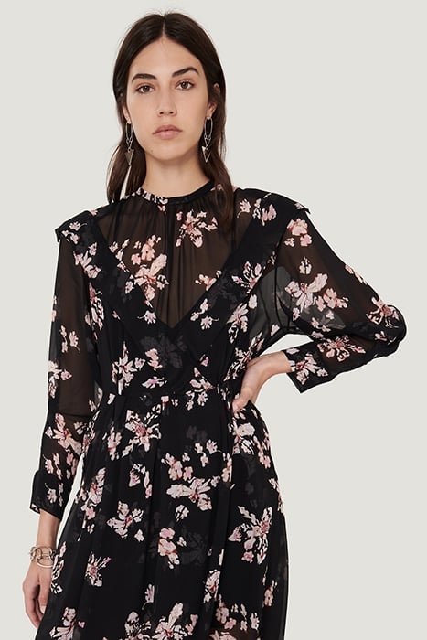 ILIONA BLACK/ECRU/PINK DRESS 4