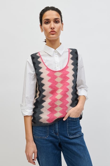 STRICKTOP MIT 70´S-PRINT MULTI 1