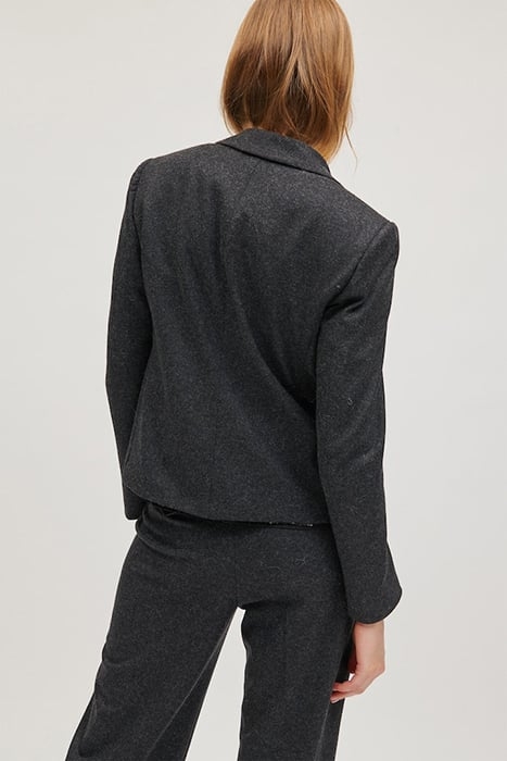 BLAZER AUS FLANELL-JERSEY GREENISH GREY 2