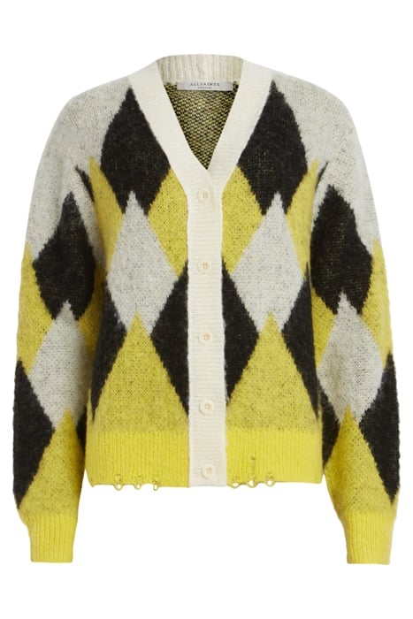 HOVE CARDIGAN WHITE/YELLOW/BLACK 6