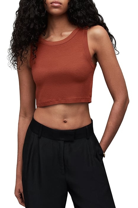 RINA CROPPED TANK RUST BROWN 1