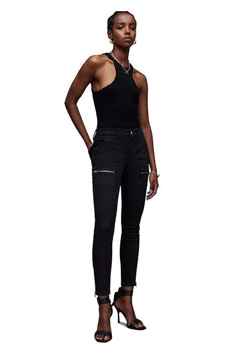 DEMI ZIP SKINNY JEAN BLACK 2
