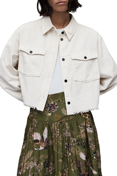 ZIVA CORD SHIRT ALMOND WHITE 1