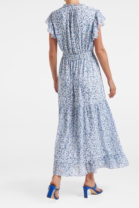 FLEUR FLUTTER SLEEVE MIDI DRESS BLUE WESTBURY DITSY 2
