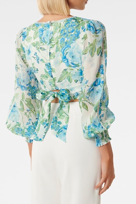 MAREE SPLICED RAMIE BLOUSE LIGHT SALISBURY FLORAL 2