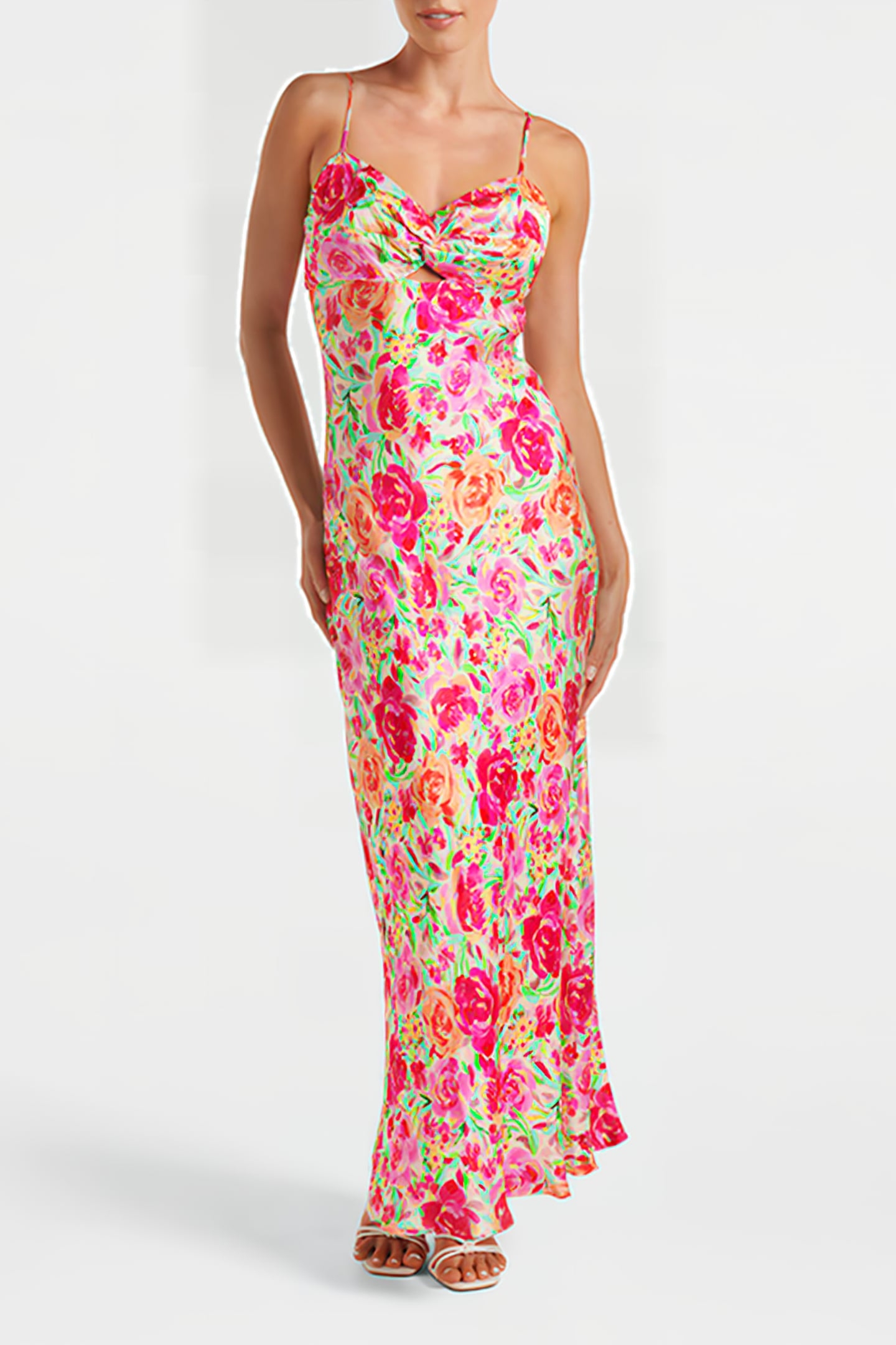 LESLIE BUSTIER SLIP DRESS ROZALIA FLORAL 1