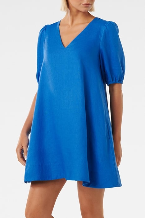 MILLIE V NECK SWING DRESS BLUE PIGMENT 4