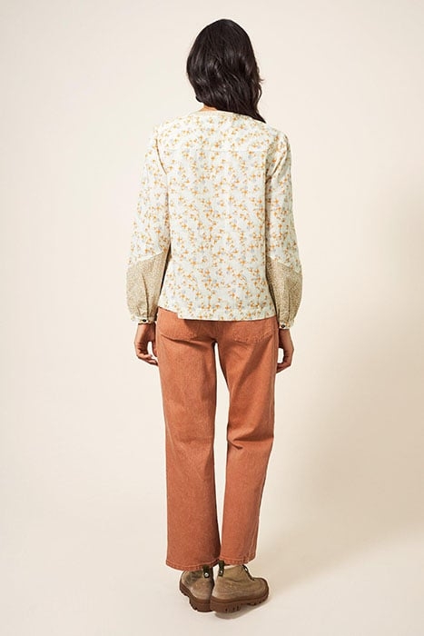 JASMINE COTTON SHIRT IVORY MULTI 2