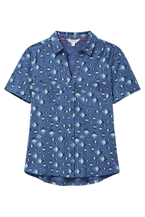 PENNY POCKET JERSEY SHIRT BLUE PRINT 3