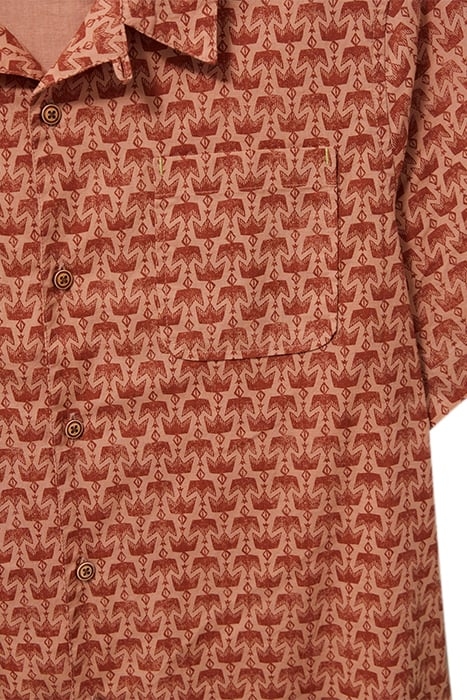 EAGLE PRINTED SLIM FIT SHIRT MID PINK 3