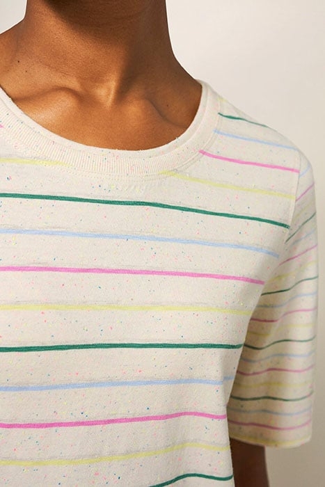 ANNABEL STRIPE TEE WHITE MULTI 4