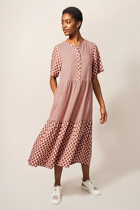 PIP MIDI DRESS RED MULTI 1