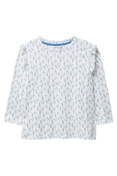RUFFLE TEE IVORY PRINT 4