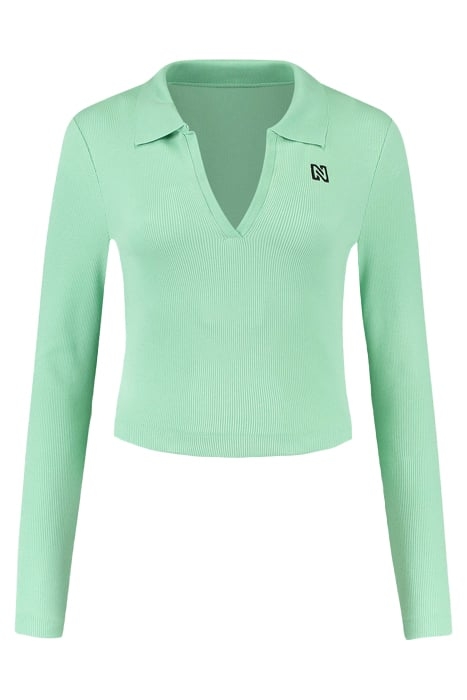 V-NECK COLLAR TOP MINT 1
