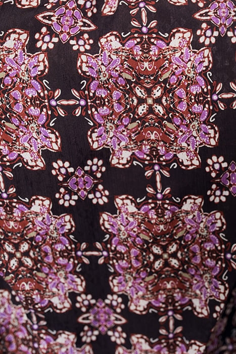 PURPLE BOHO PRINT VOILE BLOUSE 7