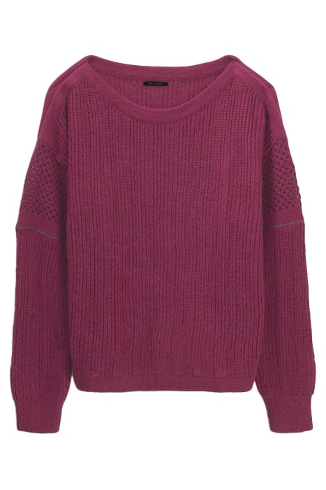 PURPLE KNIT SWEATER WITH STITCH DETAIL AND CHAINS 5