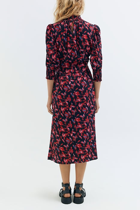 RED ROCK FLORAL PRINT DRESS WITH SMOCKED COLLAR 2
