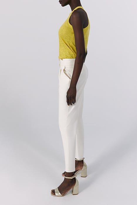 ECRU HIGH-WAIST WIDE-LEG TROUSERS 4