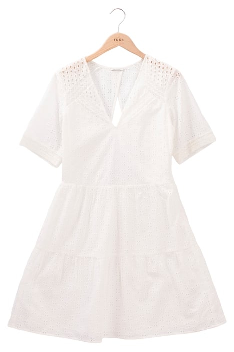 OFF-WHITE EYELET EMBROIDERY DRESS 5
