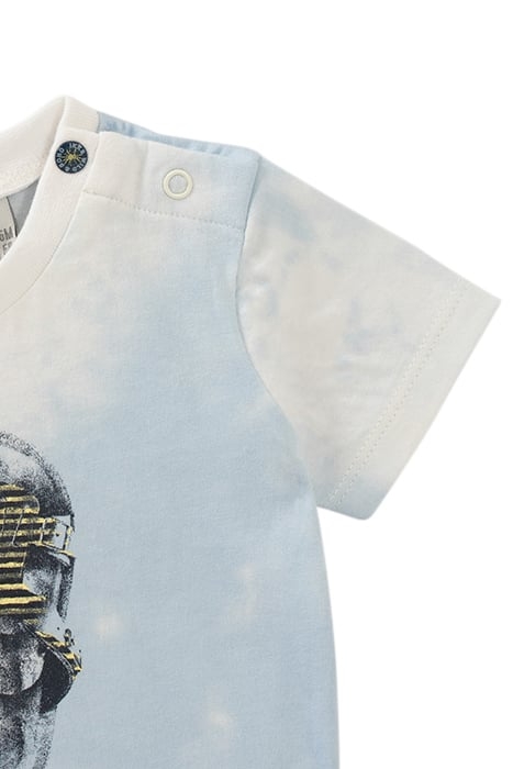 BABY BOYS’ TIE-DYE SANDALS IMAGE ORGANIC COTTON T-SHIRT 4