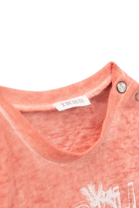 BABY BOYS’ ORANGE SLOGAN AND EMBROIDERED LETTERING T-SHIRT 3