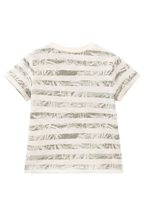 BABY BOYS’ ECRU JUNGLE STRIPE ORGANIC COTTON T-SHIRT 2