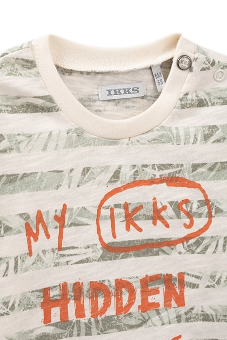 BABY BOYS’ ECRU JUNGLE STRIPE ORGANIC COTTON T-SHIRT 3