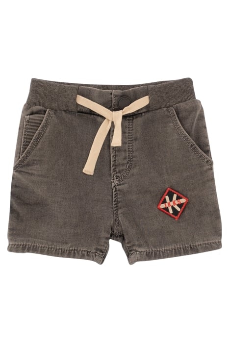 BABY BOYS’ GREY DENIM ELASTICATED WAIST BERMUDA SHORTS 1
