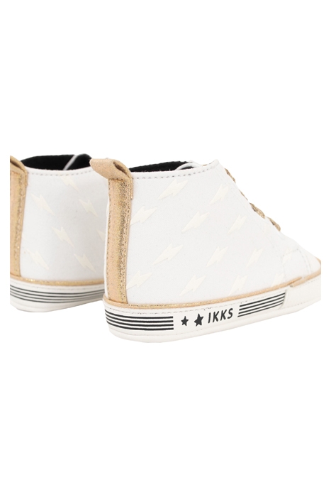BABY GIRLS’ ECRU TRAINERS WITH GOLD LACES 4