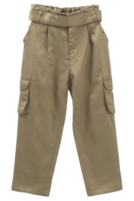 GIRLS' KHAKI LENZING™ TENCEL LYOCELL™COMBAT TROUSERS 2