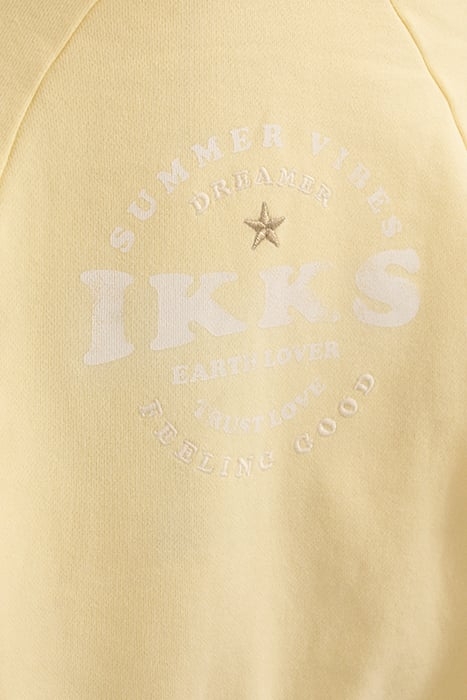 GIRLS’ YELLOW HOODED CARDIGAN WITH PRINT ON BACK 6