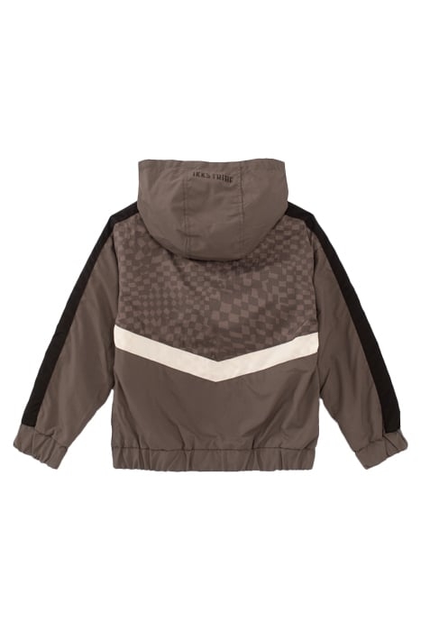 BOYS’ GREY WINDCHEATER WITH CHECKERBOARD LINING 2