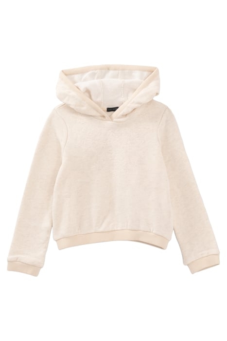 GIRLS’ BEIGE HOODIE EMBROIDERED ON FRONT 1